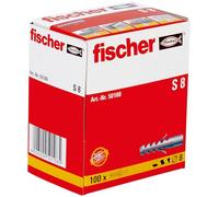 fischer Expansion Plug S 8, 100 Pieces, 50108