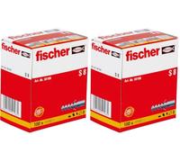 fischer Expansion Plug S 8, 100 Pieces, 50108 (Pack of 2)