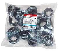 fischer FGRS Plus 3/4 Inch BG Pipe Clamp with Quick Release for Time-Saving Fixing of Pipes up to 2 Inch with Threaded Rods or Hanger Bolts - Pack of 20 - Item No. 87126