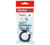 fischer FGRS Plus 49863 Premium Pipe Clamp 1 Piece with Quick Release and Sound Insulation Insert for Attaching Pipes up to 1 Inch Connection Thread M8 Pack of 2
