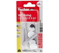 Fischer Toilet Fixing Cap Kit (L)70mm, Pack Of 2