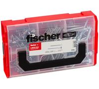fischer FixTainer Dowel Screws, pre-Sorted Assortment Box with 210 Screws, Suitable for Many dowels (DuoPower, DuoBlade and Many More), Universal Set for mounting