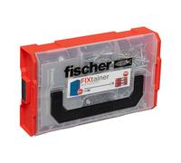 fischer FixTainer PowerFast II Chipboard Screw, Presorted Assortment Box with 525 Screws and 2 Bits, Countersunk Head, Partial Thread and TX Drive, Universal Fixing Kit