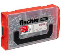 fischer FixTainer PowerFast II Chipboard Screw, Presorted Assortment Box with 700 Screws and 2 Bits, Countersunk Head, Partial Thread, Full Thread and TX Drive, Universal Fixing Kit