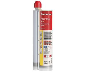 fischer High Performance Mortar FIS V Plus 360 S, Weatherproof Mortar for Indoor and Outdoor use, Assembly Mortar for Heavy Loads and All Relevant Building Materials, 1 x 360 ml Cartridge