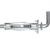 fischer HM 4 x 32 H - Cavity Metal Dowels with Angle Hooks for Attaching Pictures, Curtain Rails in Panel Building Materials - Pack of 50 - Item No. 519780