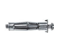fischer HM 4 x 45 S - Cavity Metal Dowels with Screw for Attaching Pictures, Curtain Rails in Panel Building Materials - Pack of 50 - Item No. 519770