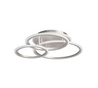 FISCHER & HONSEL GELDER LED ceiling lamp, nickel, 60x51 cm, remote control RGBW