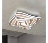 FISCHER & HONSEL HERO LED ceiling lamp, greige, 50x50 cm Remote control CCT dimmable