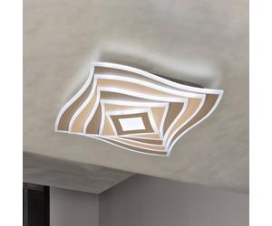 FISCHER & HONSEL HERO LED ceiling lamp, greige, 50x50 cm Remote control CCT dimmable