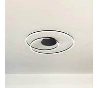 FISCHER & HONSEL HOLY LED ceiling lamp, black, Ø 68 cm, remote control, CCT