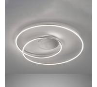 FISCHER & HONSEL HOLY LED ceiling lamp, nickel, Ø 68 cm, remote control, CCT