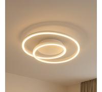 FISCHER & HONSEL HOLY LED ceiling lamp, sand, Ø 49 cm, remote control, CCT, dimmable