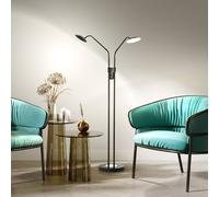 FISCHER & HONSEL LED floor lamp Tallri black Height 135 cm 2-bulb CCT Touchdim