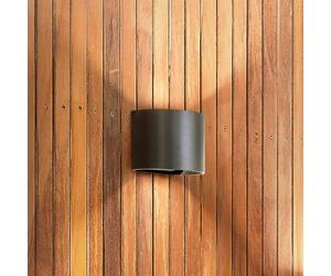FISCHER & HONSEL LED outdoor wall light Matteo, black, width 14 cm, 2-bulb.
