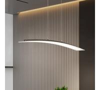 FISCHER & HONSEL Mavero LED hanging light, nickel, length 90 cm, CCT, touch dimmer