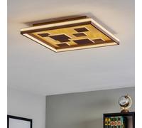 FISCHER & HONSEL Rico LED ceiling light, dimmable, angular, brown