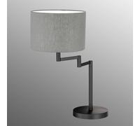 FISCHER & HONSEL Rota table lamp with grey linen lampshade