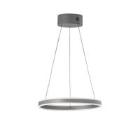 FISCHER & HONSEL Silvio LED hanging light, Ø 50 cm, sand grey, metal, CCT,