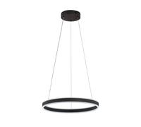 FISCHER & HONSEL Sirko LED pendant light, Ø 50 cm, sand black, metal, CCT