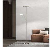 FISCHER & HONSEL Sorento nickel LED floor lamp, height 182 cm, 2-bulb, CCT touch dimmer
