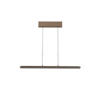 FISCHER & HONSEL Torvi LED hanging light, greige/smoke grey, 88 cm, metal/glass