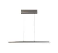 FISCHER & HONSEL Torvi LED hanging light, nickel, length 88 cm, CCT, touch dimmer