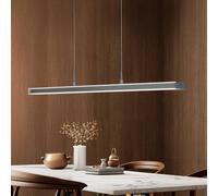 FISCHER & HONSEL Valeno LED hanging light, grey, length 115 cm, CCT, touch dimmer
