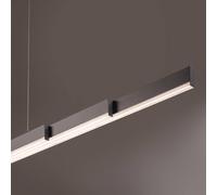 FISCHER & HONSEL Vayana LED pendant light, grey, length 189 cm, CCT touch dimmer