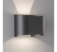 FISCHER & HONSEL Wall LED wall light, 2-bulb, round, black
