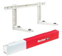 Fischer KLIMA KLIK 465 Outdoor Unit Air Conditioner Brackets, Arm Length 465 mm, Galvanized Steel Shelves, Quick Connect, Includes Fixing System Fischer SX and Anti-Vibration Feet
