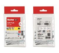 fischer - Long Screws and Plugs Nylon SXR 8X100, fischer Concrete wall Plugs, Bag 4 pcs
