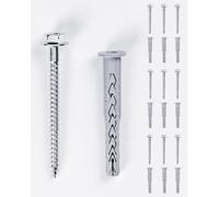 Fischer long shaft dowel SXRL 10 x 100 FUS with hexagon bolt 522720, fastening screw, galvanized frame dowel incl. approval, heavy-duty dowel, 10 pcs