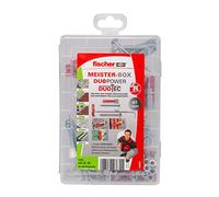 Fischer Meister Box Dowel Set, 540093 - 87pcs Plastic Fastener Set for General Construction & DIY Projects