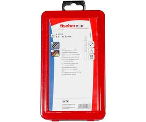 fischer Metal Drill Bit Set, 1-13 mm, 25-Piece, HSS Steel, Spiral Drill Bits for Metal & Non-ferrous Metal