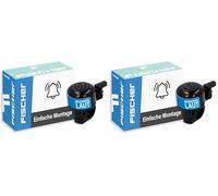 FISCHER Mini Bicycle Bell, Black, One Size (Package may vary) (Pack of 2)