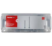 fischer Mini FixTainer PowerFast II Chipboard Screw, Presorted Assortment Box with 125 Screws, Countersunk Head, Panhead, Partial Thread, Full Thread and TX Drive, Universal Fixing Kit