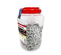 fischer - N 6x30/1 P Strike Dowel for Quick and Easy fixings with Hammer, with Safety Screw in Cold Galvanized Steel, Grey, 1000 Units Pot