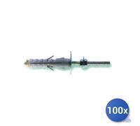 Fischer Nylon Double Screw Anchor 9.5 mm E-100 100x Grey