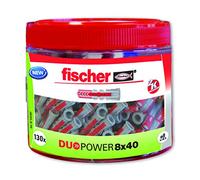 fischer Nylon Dowel, Grey and Red, 8x40 (130 dowels)