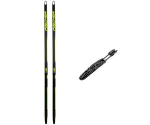 Fischer - Pack Nordic Ski Carbonlite Skate Plus Stiff - 171 + World Cup Skate IFP Black Neon yellow - Nordic Ski