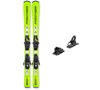 Fischer - Pack Ski Rc4 Race Jr (70-90) - 80 + Fs4 Gw Ca Jrs Br.80 Black Yellow - Ski