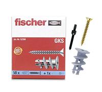 fischer Plasterboard Fixing GK, Strong Plasterboard Dowels, Self Tapping Thread, Easy Plasterboard Install, Cross Slot Drive, 50 Pieces