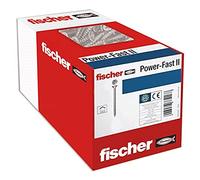 fischer PowerFast II CZF 3.5 x 20 Chipboard Screw (1000 Pieces) Fully Threaded, Countersunk Screw with Phillips Head, Screw for Woodworking, Reduces Screwing Resistance & Screwing Time