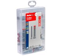 fischer Professional Box Cavity Dowel DuoHM + Screw PZ, Tool Box with 52 Dowels and Screws, Plate Anchors for Attaching TV Brackets, Lights, etc. in Panel Building Materials, Practical Set