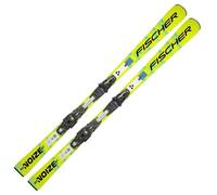 Fischer RC4 Noize ST Yellow Superflex Alpine Ski, Carving Ski, 170 cm, On-Piste Rocker with Bindings RC4 Z12 GW Z3.5-12, Prepared Slope Only for Good Riders and Experts