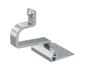 Fischer RH 40-52 VB AL 10x Aluminium Roof Hooks for Roof Tiles, 3 Adjustments, Vertical Coupling, for Photovoltaic Solar Panel Profiles, 571746