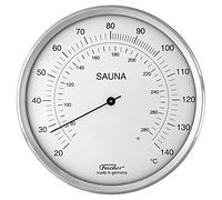 Fischer Sauna Thermometer with °C and °F Double Scale, 6.3", 198-01CF - Made in Germany