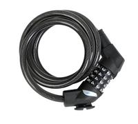 Fischer Spiral Lock Combination Bike Lock Length 120 cm Diameter 10 mm Black