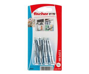 Fischer Steel Pan Head Hollow Wall Anchor M5 (L)52mm, Pack Of 4
